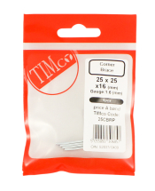 TIMco 25x25x16 Corner Brace 25mm Pack Bag Of 4
