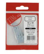 TIMco 50x50x13 Corner Plate 50mm Pack Bag Of 4