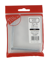 TIMco 75x75x16 Corner Brace 75mm Pack Bag Of 4