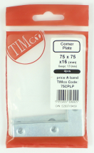 TIMco 75x75x16 Corner Plate 75mm Pack Bag Of 4